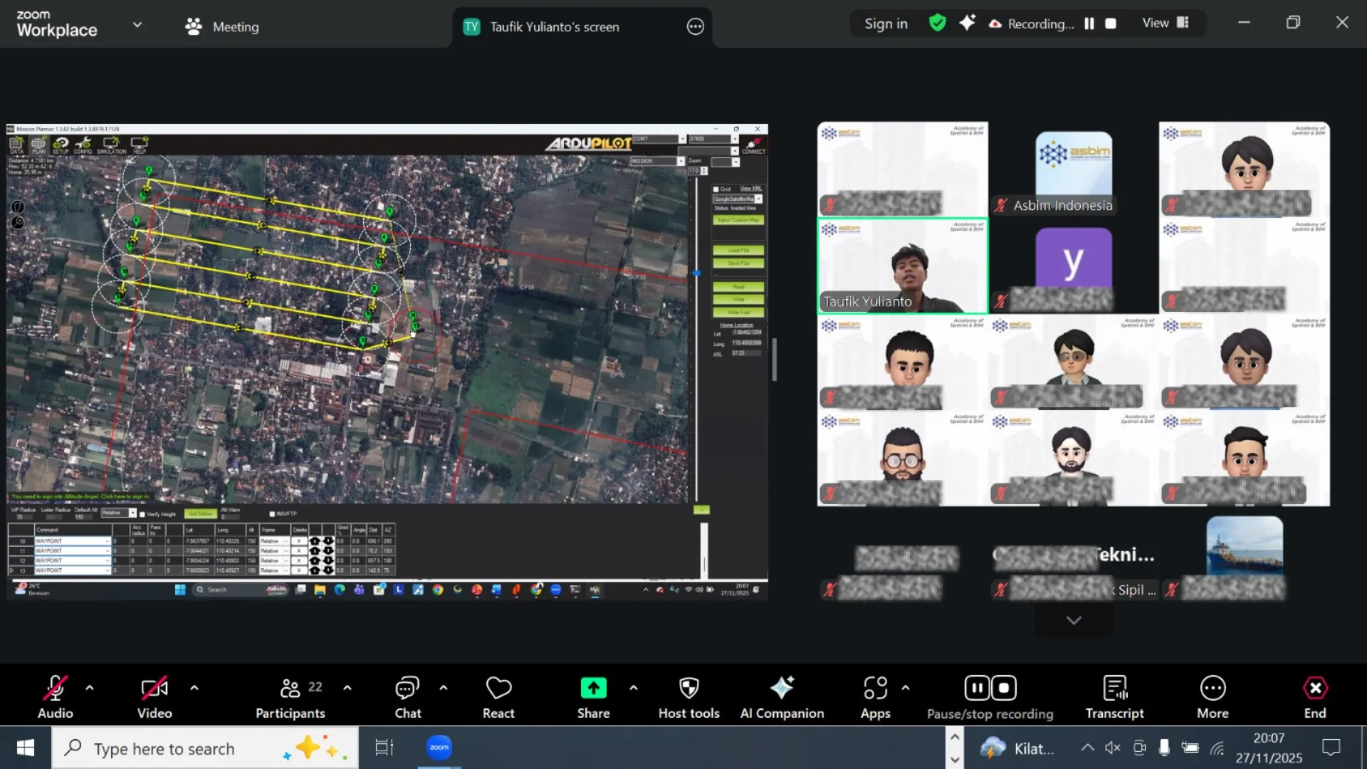 Pelatihan Pilot Mapping & LiDAR Data Processing untuk Pemetaan